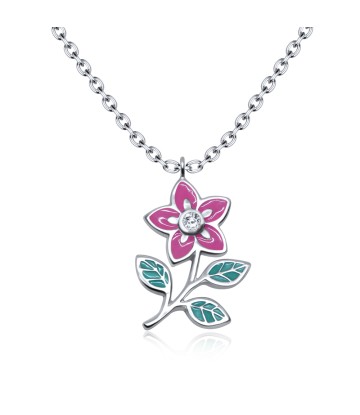 Blooming Flower Silver Necklace SPE-3370